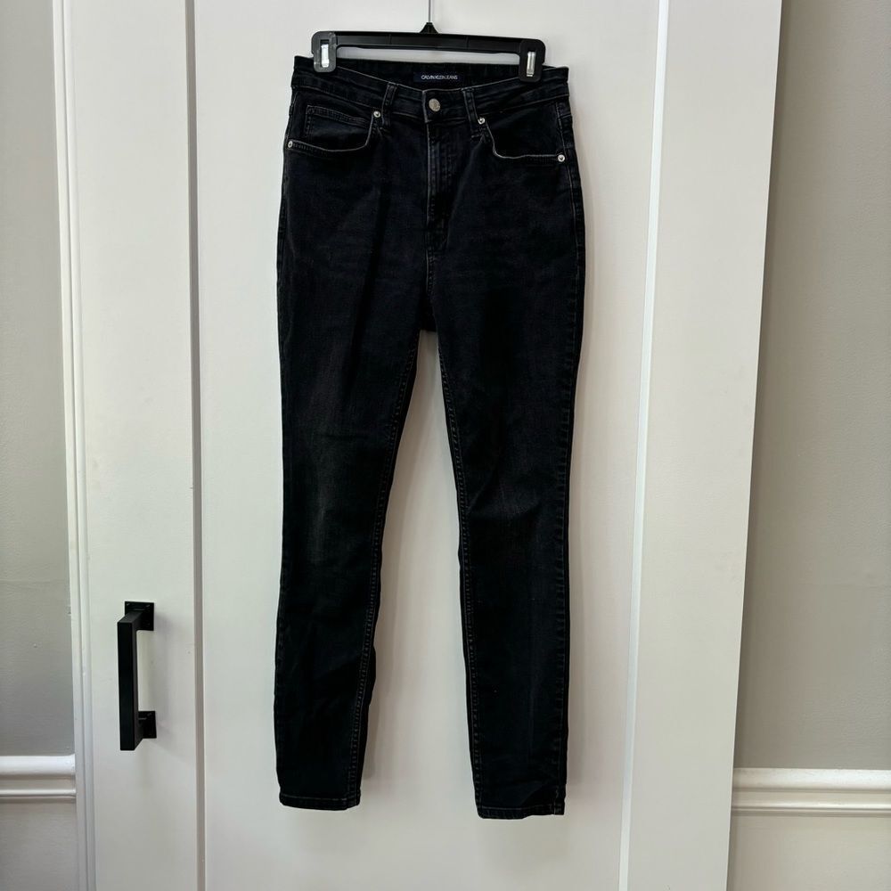 Calvin Klein‎ Jeans black straight leg high waist women’s size 30x30